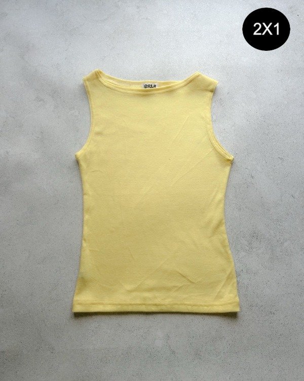 Producto - MUSCULOSA BOTE - Amarillo pastel