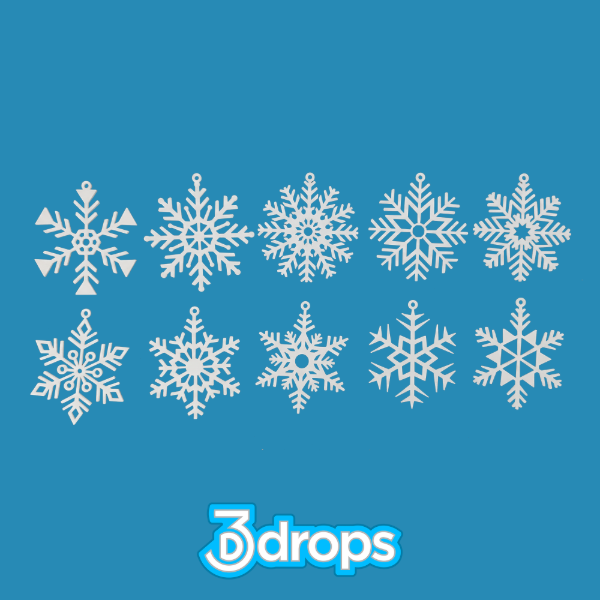 Producto - Pack de 25 Mini-Copos de Nieve 3D: Adornos Únicos para el Árbol