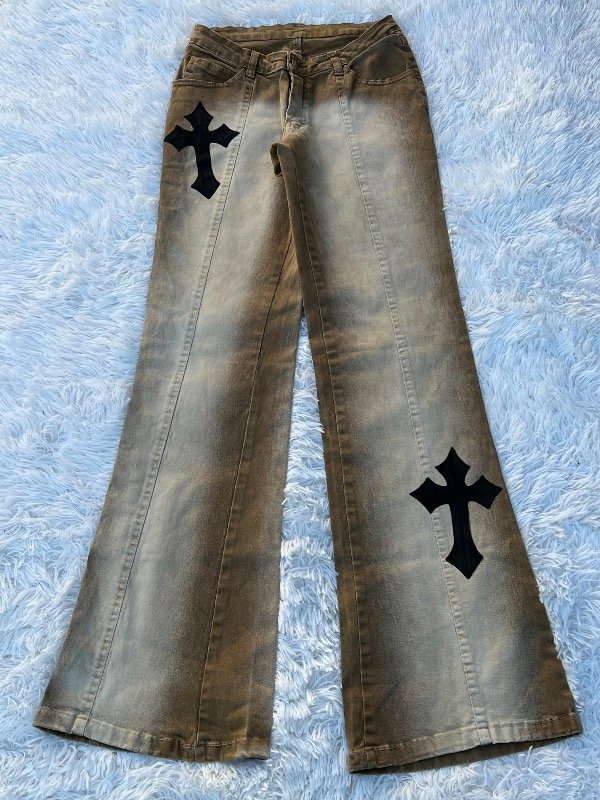 Jeans oxford y2k custom talle 36 — imagen 6