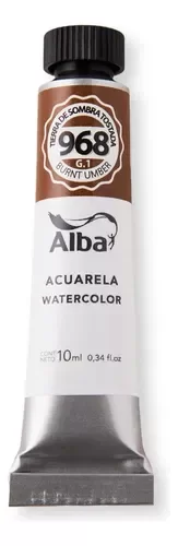 Producto - Acuarela profesional ALBA 10ml Tierra de Sombra Tostada