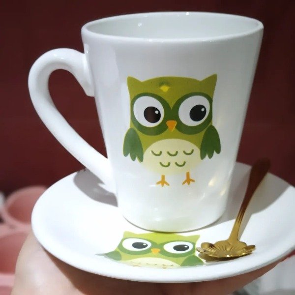 Producto - SET PLATO REDONDO+ TAZA BUHO
