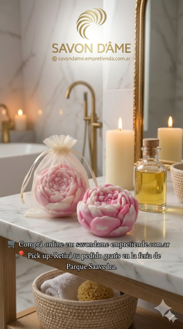 Producto - Jabón Artesanal de rosas x unidad