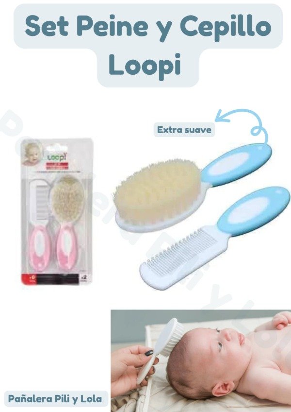Producto - Set Peine y Cepillo Loopi (Consultar color Disponible)