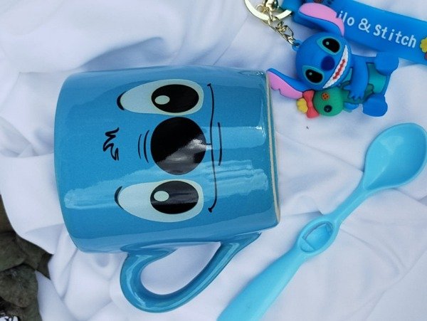 Producto - TAZA YLLAVERO CARA DE STITCH