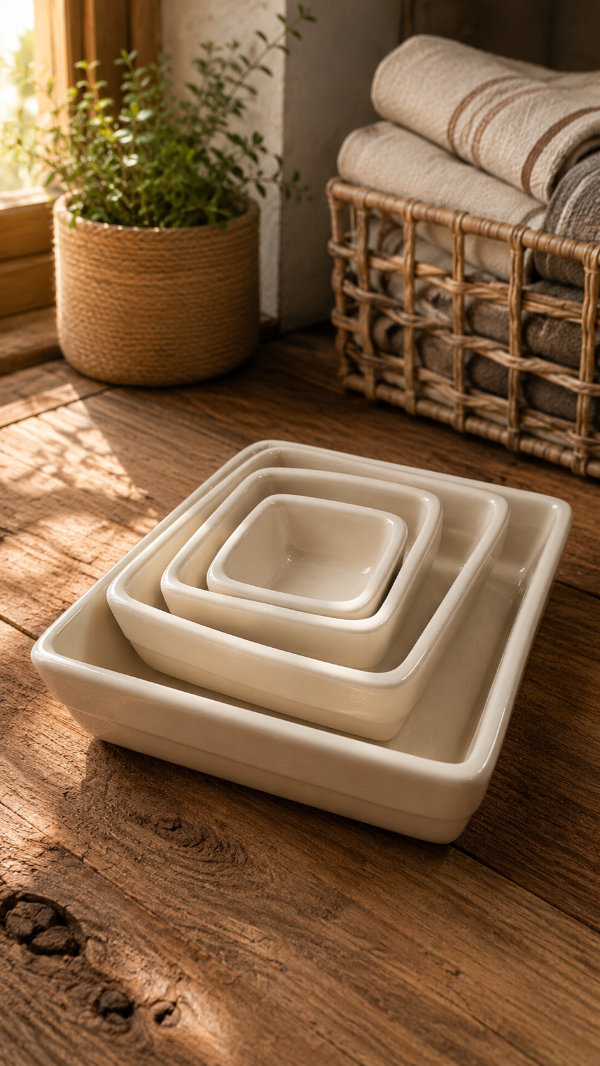 Producto - SET de cazuelas x cuatro. Cerámica artesanal