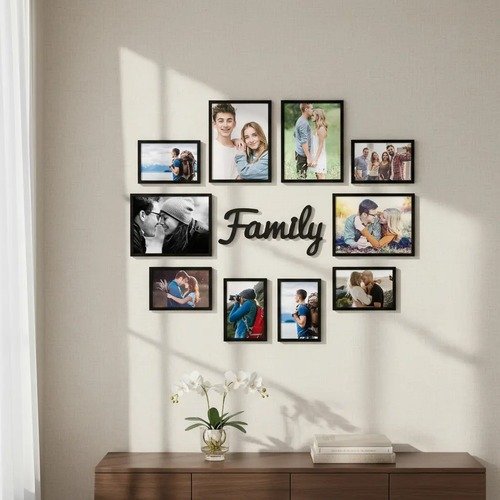 Producto - Portaretratos Frase Familia Decorativo Pared 6 U - 1