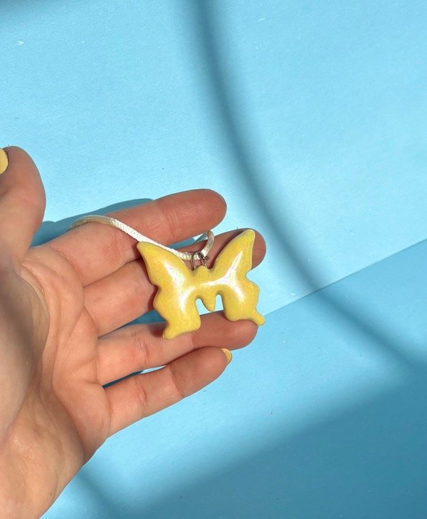 Producto - Mariposa Bifas Amarillo y Natural Tornasol