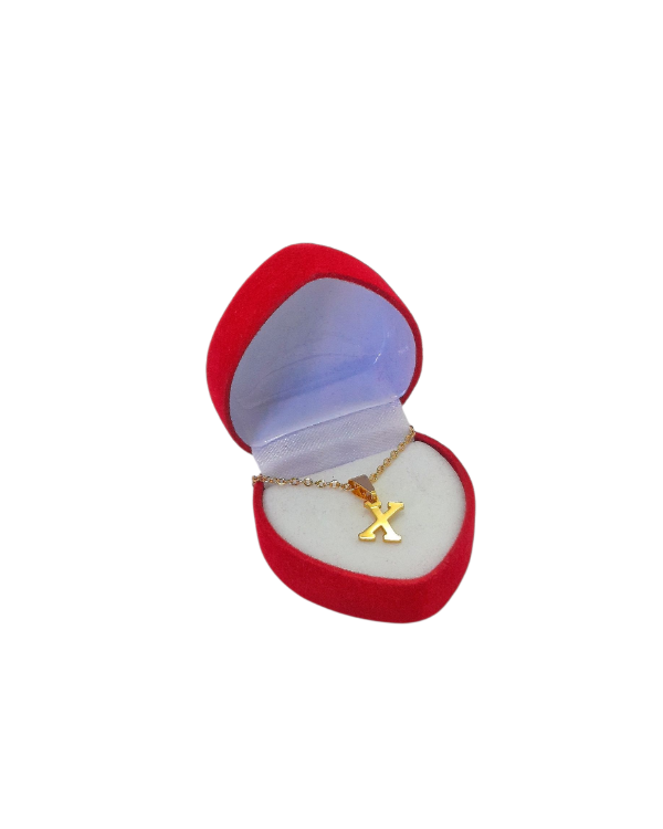 Producto - Inicial dorada pequeña letra X