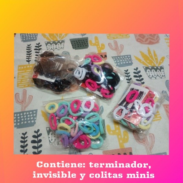 Producto - Set colitas mini, términador, invisible