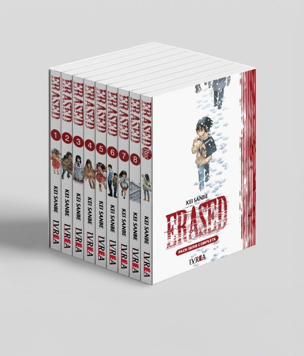 Producto - Pack Erased (8 tomos + RE) Kei Sanbe Ivrea Otorii Anime Store