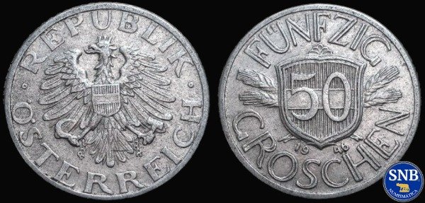Producto - Austria - 50 Groschen (1946) KM #2870 - Ocupación Aliada