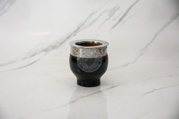 Producto - Mate Imperial de Algarrobo con pie (Negro) OPORTUNIDAD
