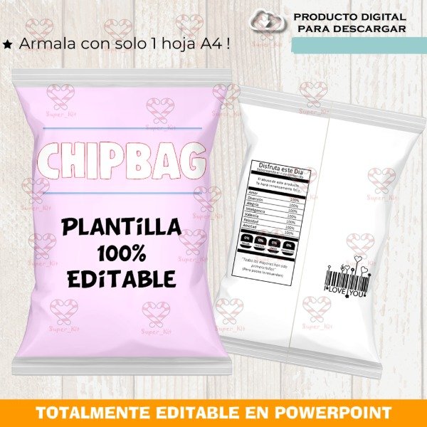 Producto - Plantilla Editable Bolsita Chipbag
