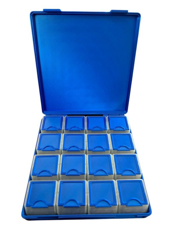 Producto - Organizador Kubo X16 Cajitas - Azul Metalizado