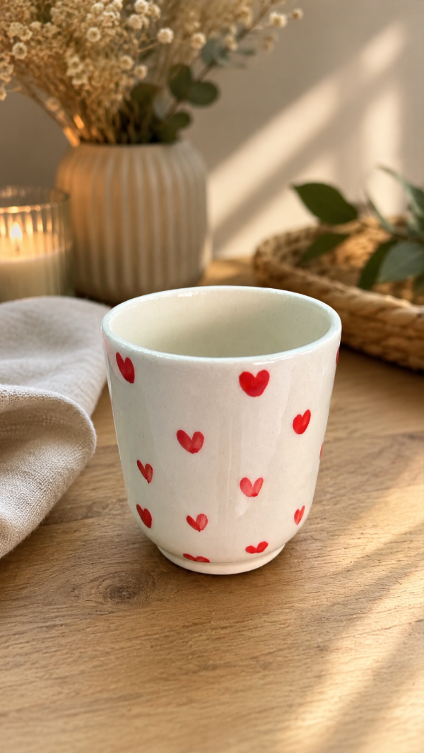 Producto - Pocillo ceramica premium corazones