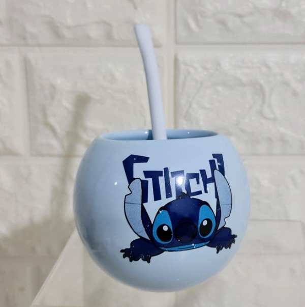 Producto - Mate burbuja Stitch celeste y azul