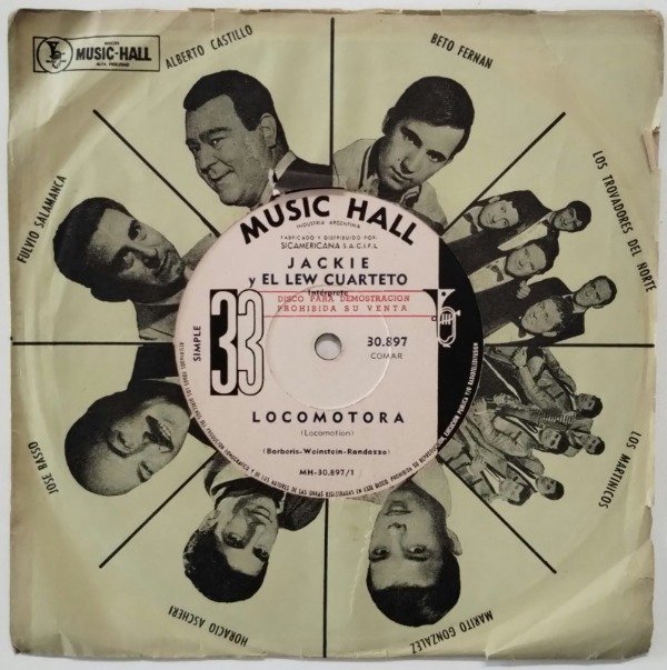 Producto - JACKIE Y EL LEW CUARTETO Locomotora Simple 7 Promo ARG 1967 RnB MOD - 0