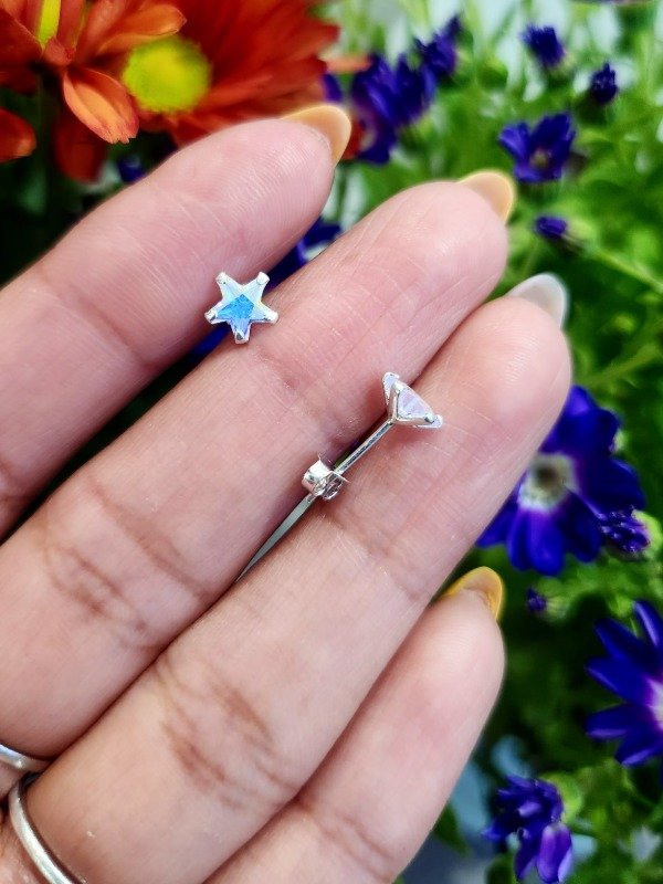 Producto - Aros estrella tornasolado PL