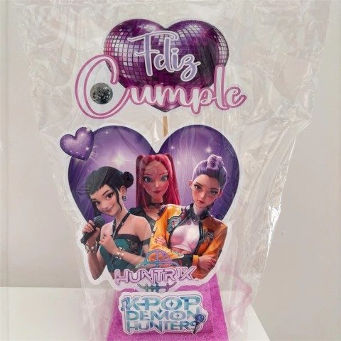 Producto - ADORNO TORTA BASE GIBREADA GUERRERAS K-POP x1u