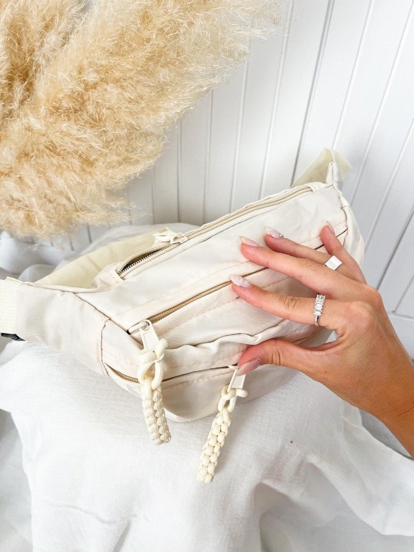 Producto - Riñonera Trenza crema