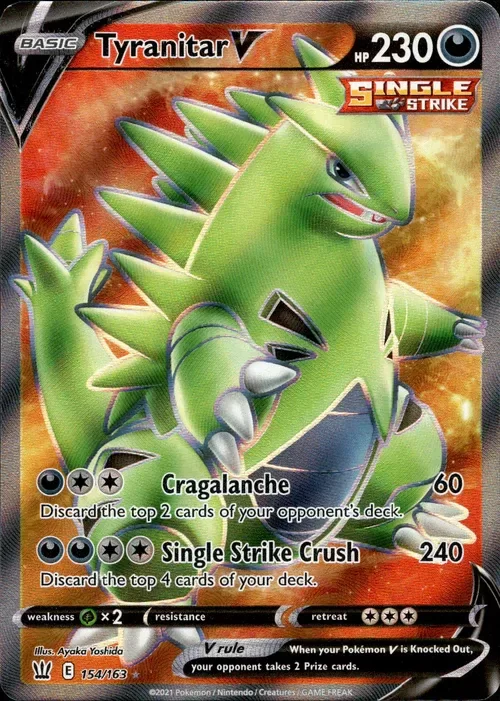 Producto - Tyranitar V Full Art - 154/163 - Battle Styles - Holo