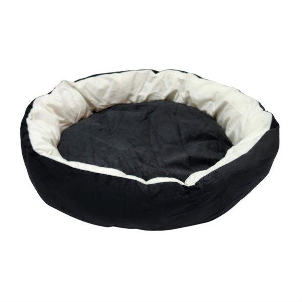 Producto - Cama Cucha Nido Deutech Para Perros Y Gatos Diametro 60Cm Negro Y Blanco