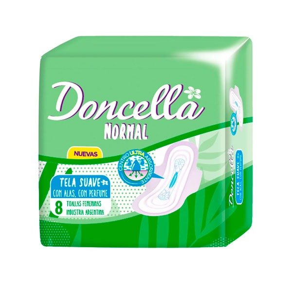 Producto - TOALLITAS FEMENINAS DONCELLA NORMAL X 8