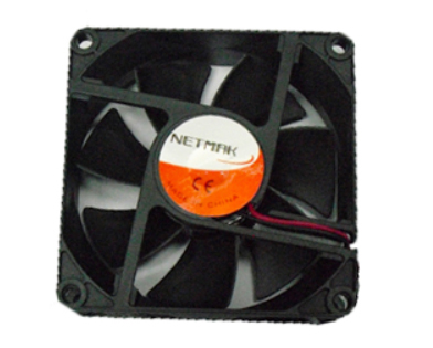 Producto - Cooler 80x80x25mm -molex a buje -black -Netmak (NM-8025)