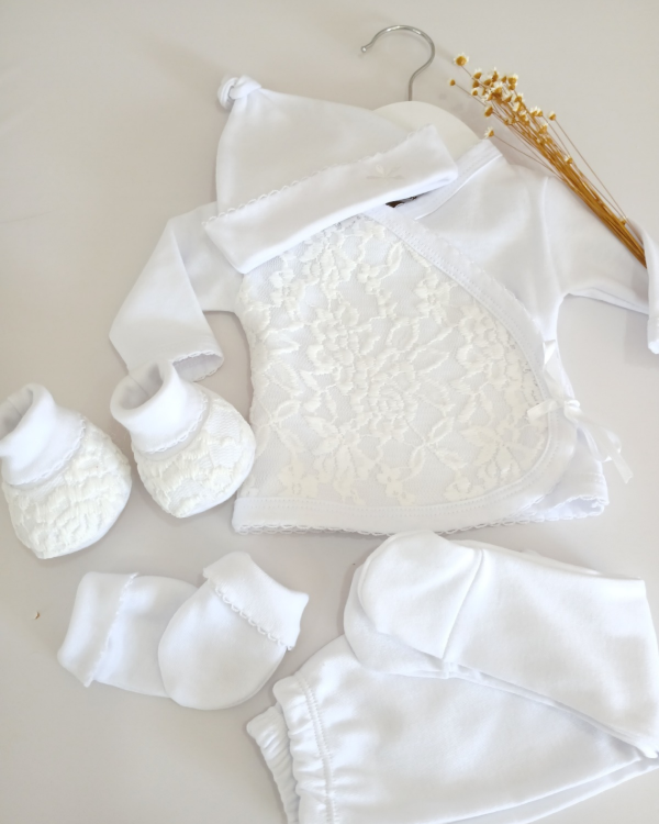 Producto - Ajuar encaje blanco