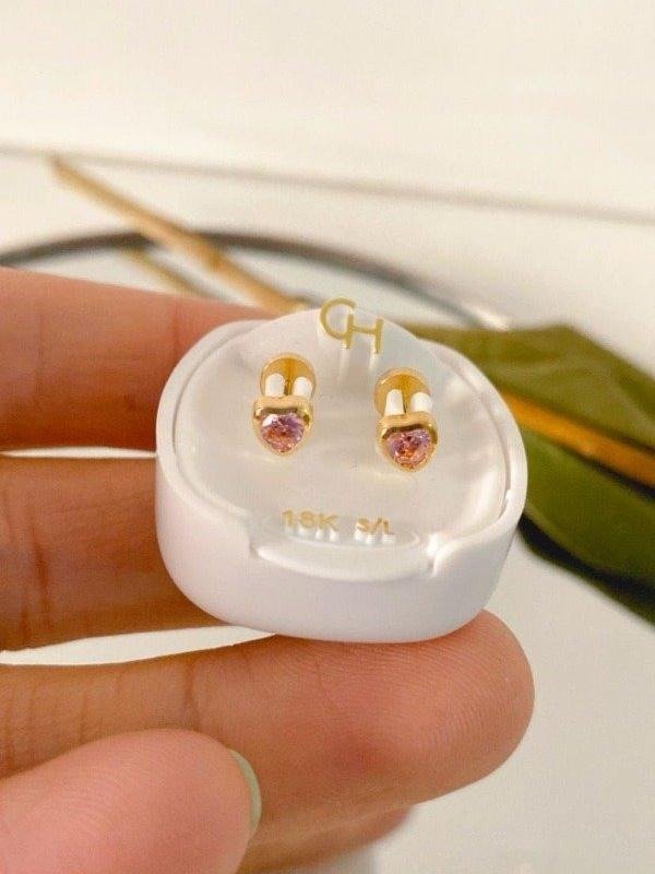 Producto - Abridor cubic corazon oro 18 k