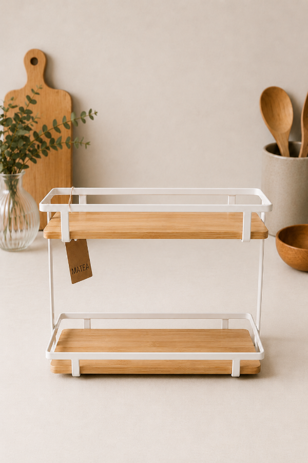 Producto - Estante Organizador  Metal y Bambú