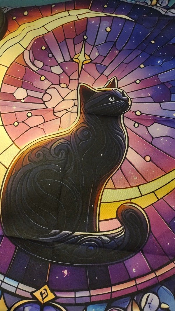 Producto - Paño de tarot de gato negro