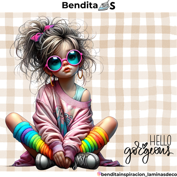 Producto - Bendita Sublimación 105 Nenas con lentes rosa