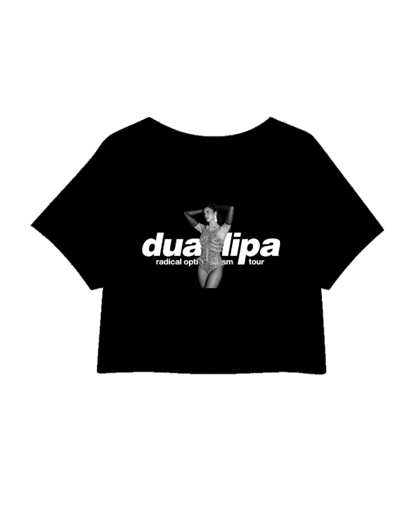 Producto - Crop Top Oversize Dua Lipa Radical Optimism Tour 2 - Blanco o Negro