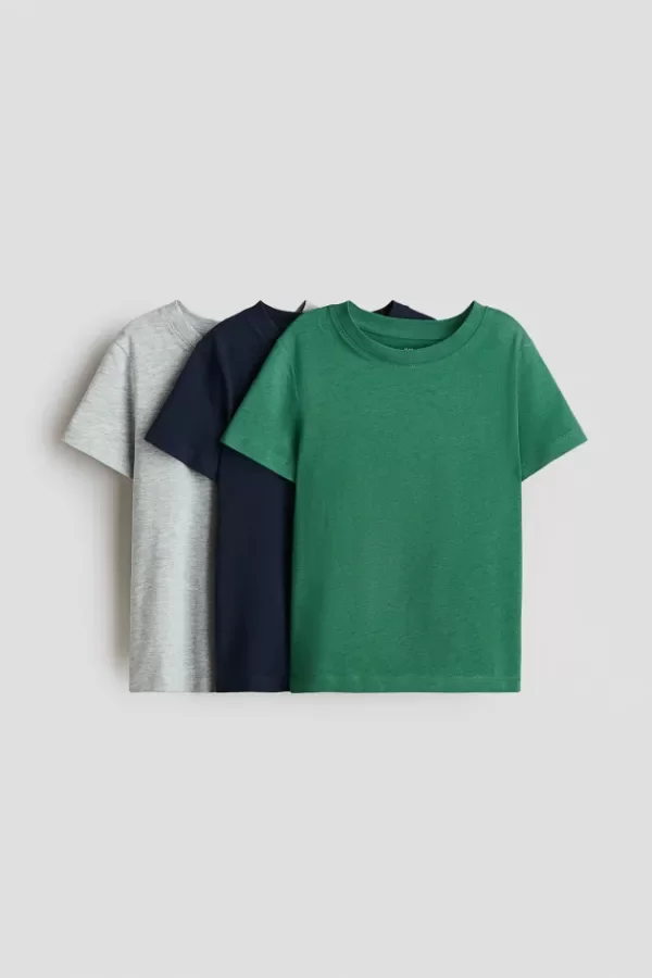 Producto - Pack x 3 remeras HyM verde, azul, gris