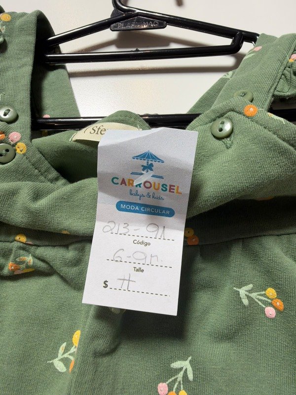 Producto - Jardinero verde estampado Sfera 6-12 meses - 4