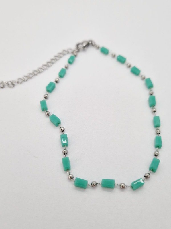 Producto - Pulsera acero quirurgico cuentas rectang color