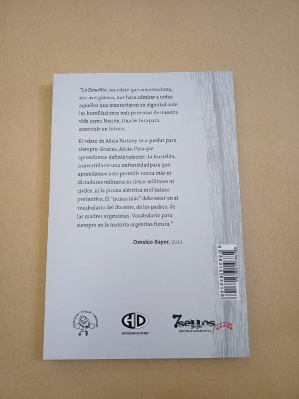 Producto - La escuelita - Alicia Partnoy - 7 Sellos / Hemisferio derecho 2024 - 1