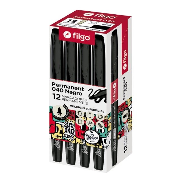 Producto - Marcador Permanente Filgo 040 Punta Fina