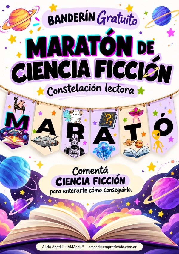 Producto - BANDERÍN MARATÓN DE CIENCIA FICCIÓN (Material Gratuito)