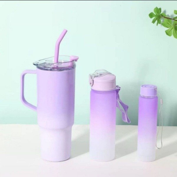 Producto - Set degrade (jarro + 2 botellas) lila