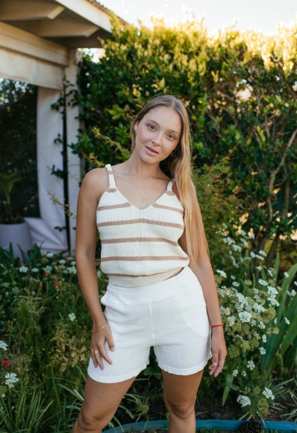 Producto - TOP TEJIDO CON BRETELES RAYADOS