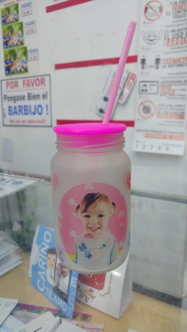 Producto - Frasco de vidrio esmerilado