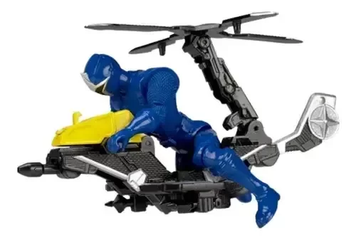 Producto - Power Rangers Copter Whit Blue Ranger Mega Morph NInja Steel