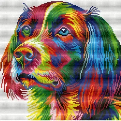 Producto - Diamond painting perrito 30x40cm
