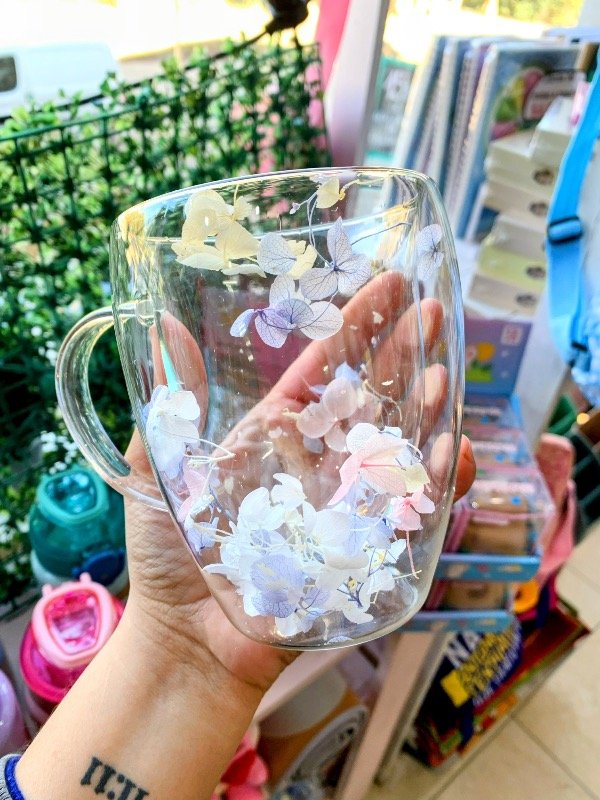 Producto - Taza doble fondo flores