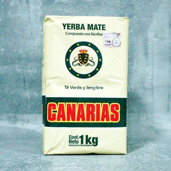 Producto - YERBA CANARIAS TE VERDE 1 KG (PAQ COLOR CREMA)