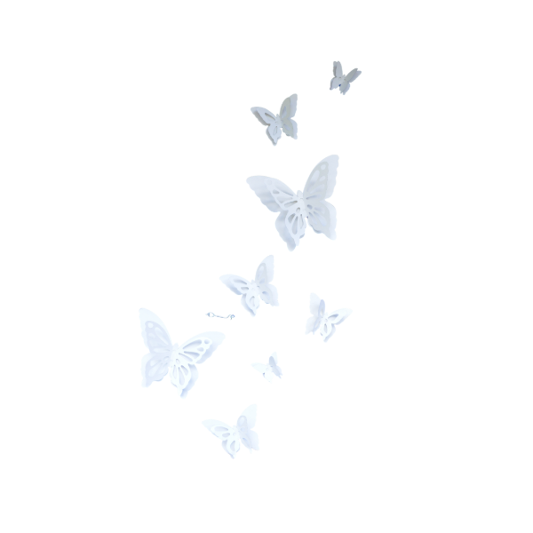 Producto - Mariposa 3D en cartulina color blanco
