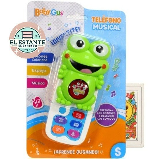 Producto - TELEFONO INFANTIL MUSICAL DE RANA CON SONIDO A PILA BLISTER