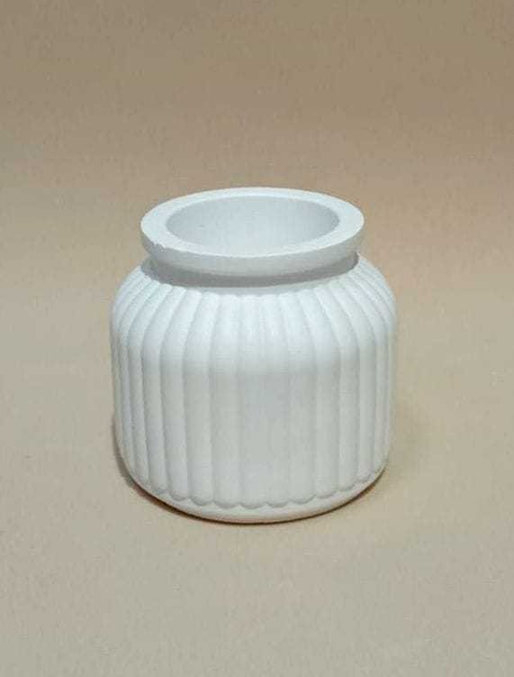 Producto - Florero bajo rayado - F05